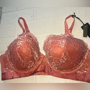 Coral Lace Bra Pink Lace Bra size 40DD NWT
